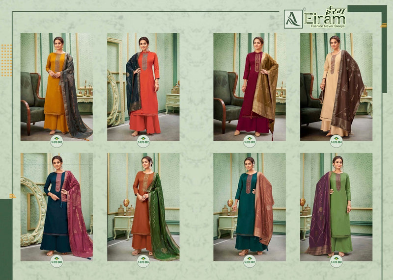 Alok Suit Eiram Jam Cotton Festive Wear Designer Salwar Suits With Embroidery
