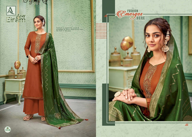 Alok Suit Eiram Jam Cotton Festive Wear Designer Salwar Suits With Embroidery