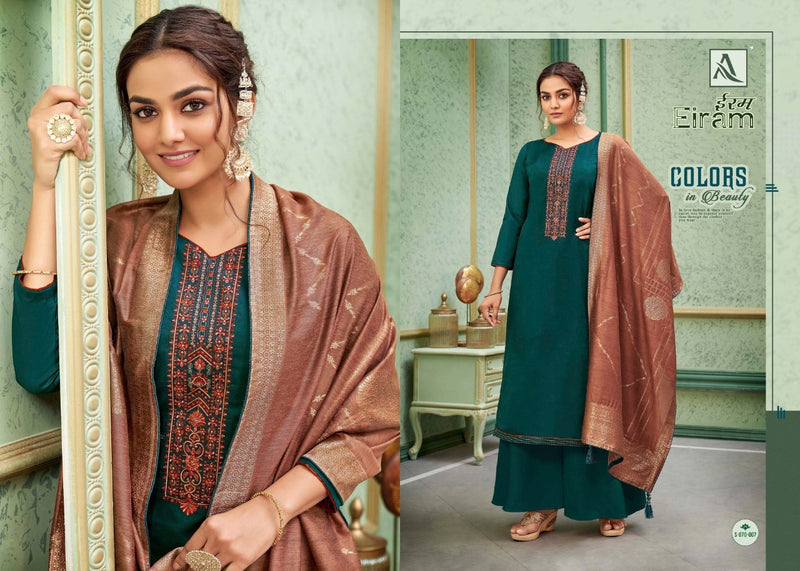 Alok Suit Eiram Jam Cotton Festive Wear Designer Salwar Suits With Embroidery