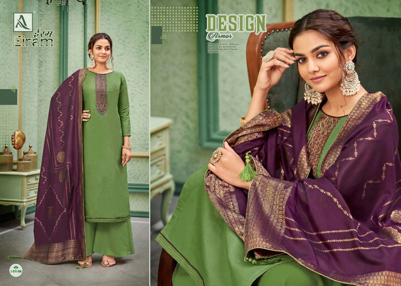 Alok Suit Eiram Jam Cotton Festive Wear Designer Salwar Suits With Embroidery