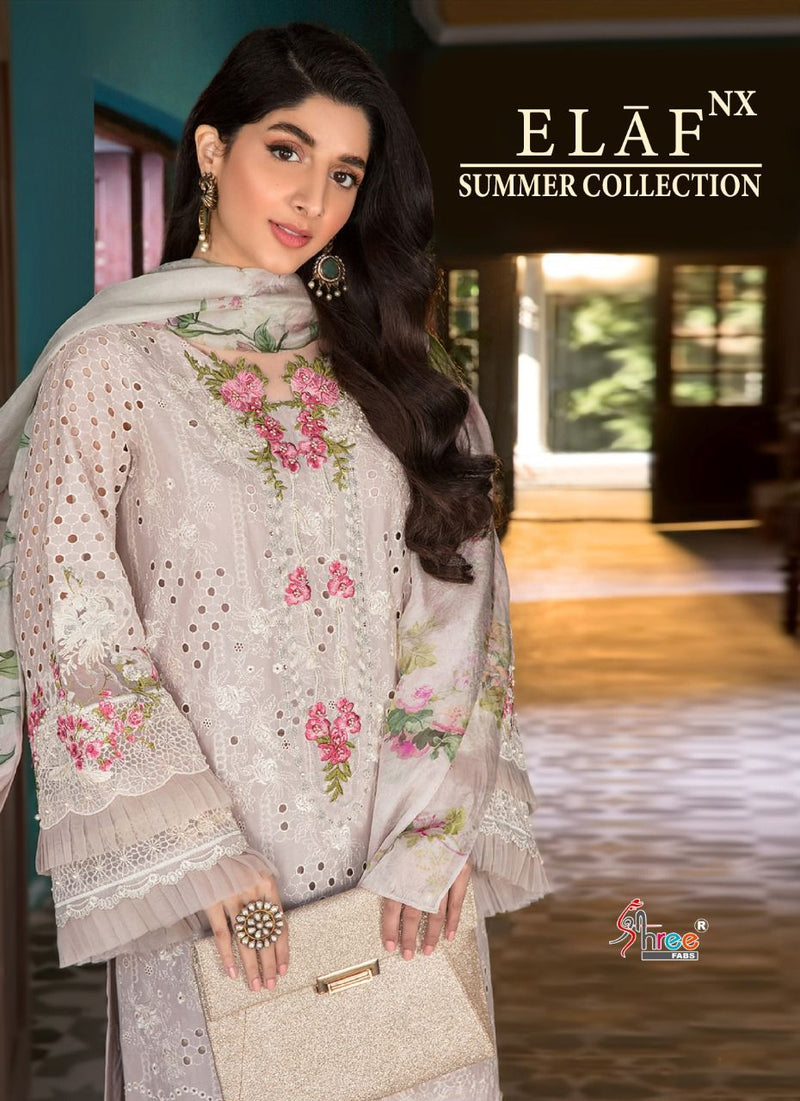 Shree Fabs Elaf NX Summer Collection Cotton Embroidered Pakistani Style Party Wear Salwar Suits