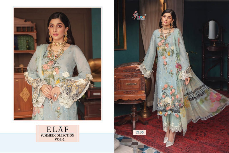 Shree Fabs Elaf Summer Collection Vol 2 Cotton Embroidered Pakistani Style Party Wear Salwar Suits