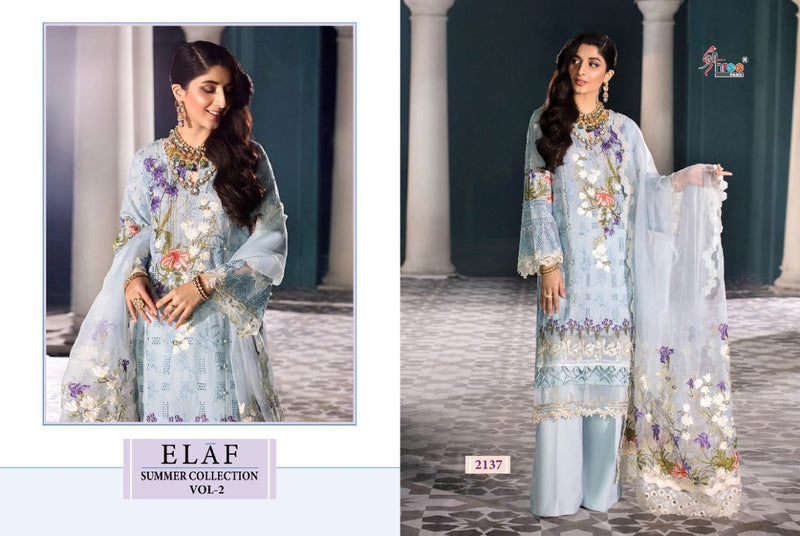 Shree Fabs Elaf Summer Collection Vol 2 Cotton Embroidered Pakistani Style Party Wear Salwar Suits