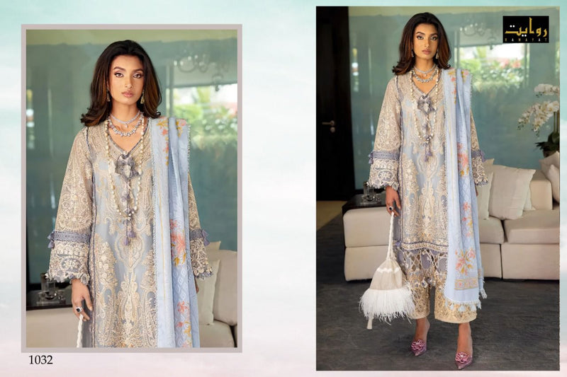 Rawayat Fashion Elaf Vol 5 Lawn Cotton Embroidered Pakistani Style Party Wear Salwar Suits