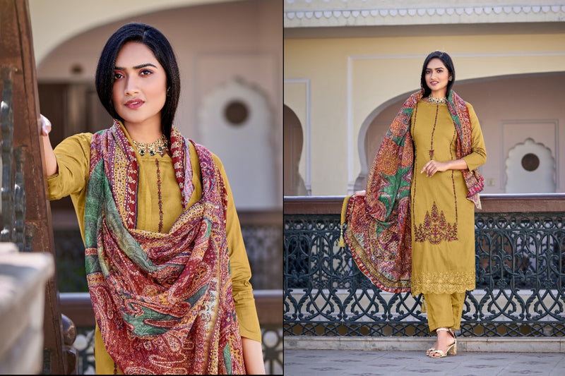 Hermitage Clothing Elahe Jam Satin With Heavy Beautiful Work Stylish Designer Festive Wear Salwar Kameez