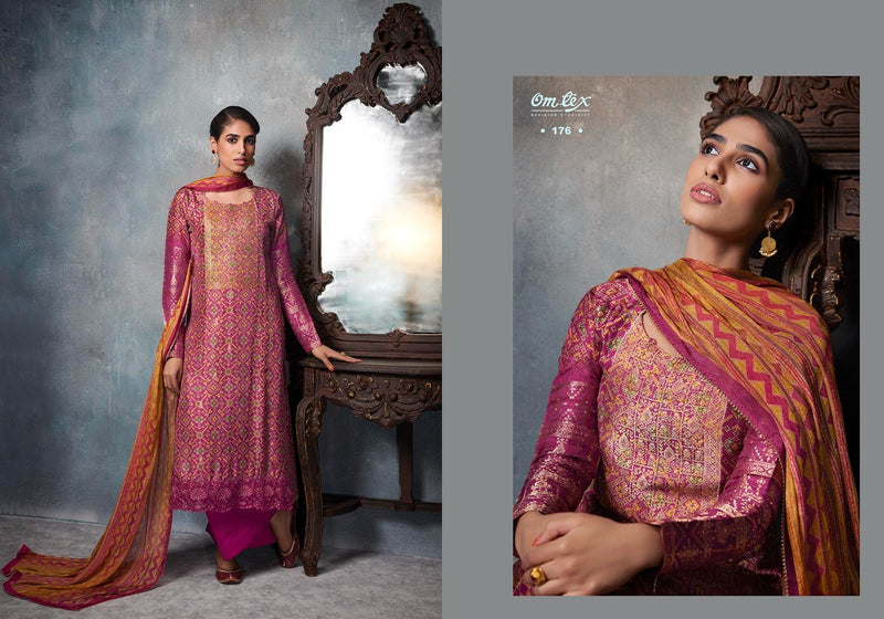 Omtex Elaina Jacquard With Heavy Embroidery Work Stylish Designer Casual Look Festive Wear Salwar Kameez