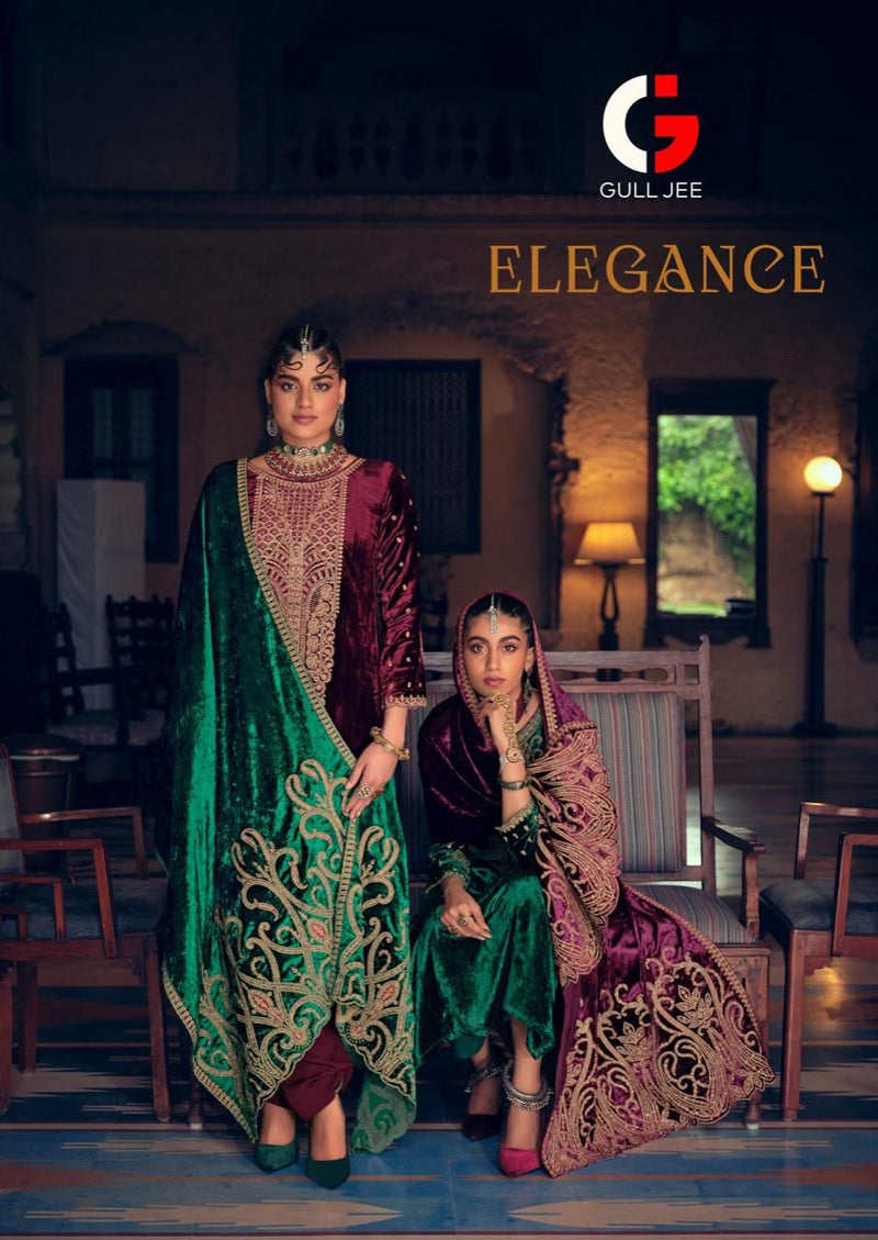 Gull Jee Elegance Velvet With Heavy Embroidery Work Stylish Designer Wedding Wear Salwar Kameez