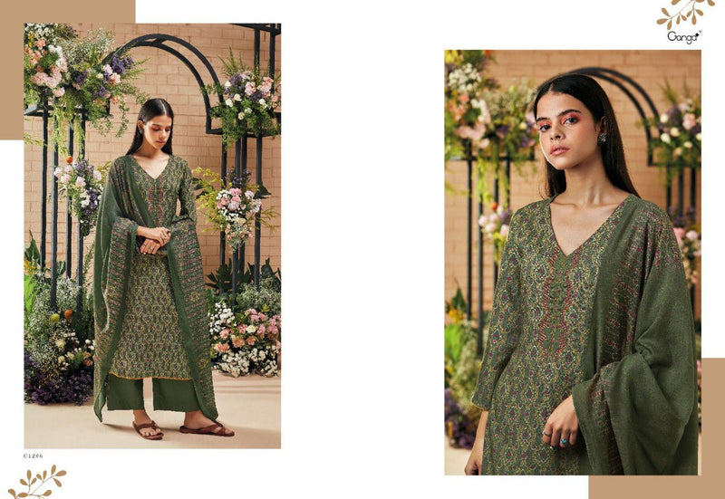 Ganga Elira Pashmina With Printed Work Stylish Designer Casual Wear Salwar Kameez