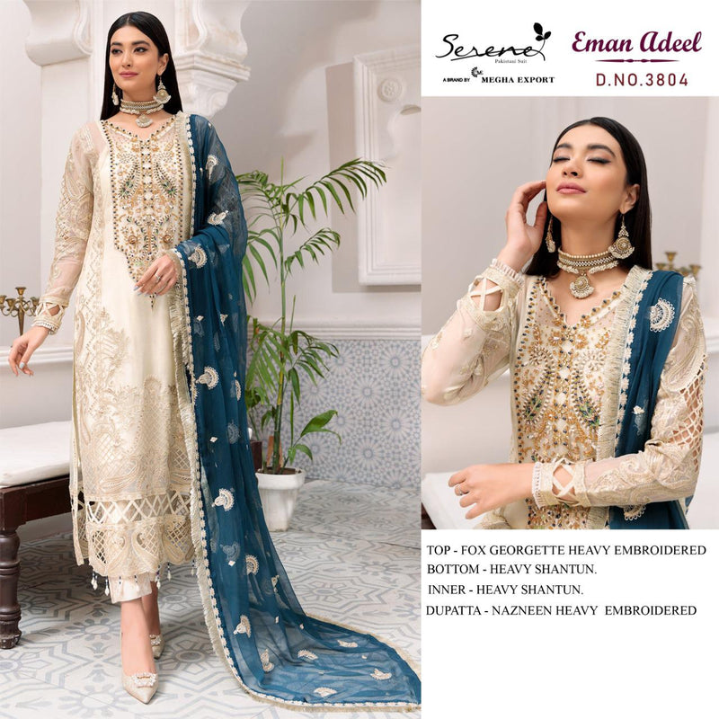 Serene Eman Adeel Fox Georgette  Pakistani Style Heavy Designer Party Wear Salwar Suits