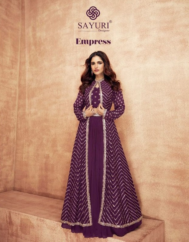 Sayuri Designer Empress Georgette Designer Wedding Wear Kurtis With Bottom