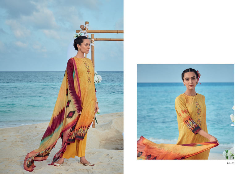 Varsha Ehrum Eshreen Silk Satin Digital Printed Party Wear Salwar Suits