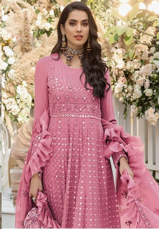 Serene Ethena S 29 Georgette Heavy Embroidered Pakistani Style Wedding Wear Salwar Suits
