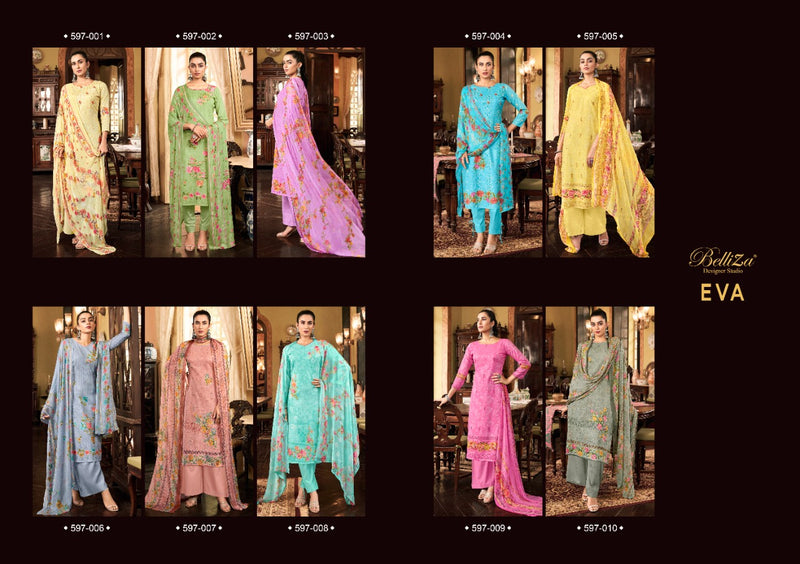 Belliza Designer Studio Eva Cotton Linen Party Wear Salwar Suits With Beautiful Digital Print