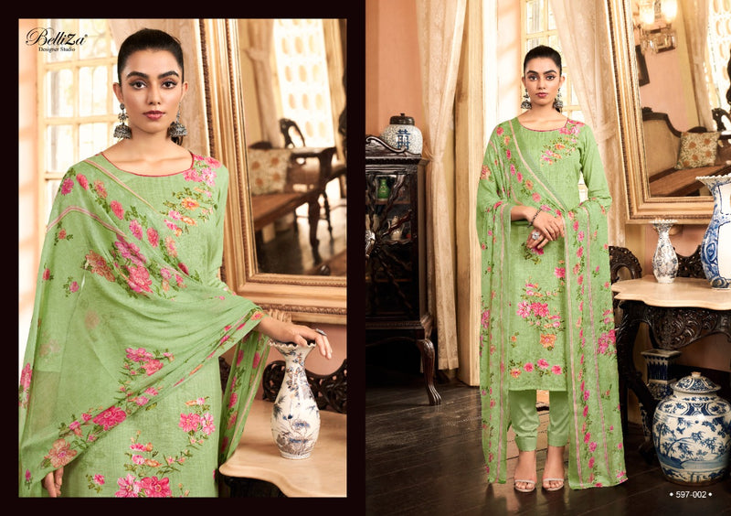 Belliza Designer Studio Eva Cotton Linen Party Wear Salwar Suits With Beautiful Digital Print