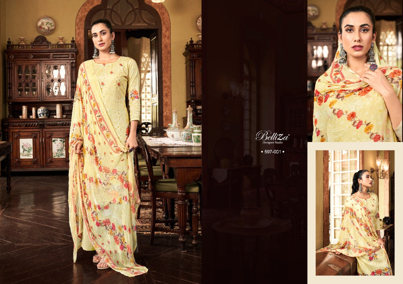 Belliza Designer Studio Eva Cotton Linen Party Wear Salwar Suits With Beautiful Digital Print