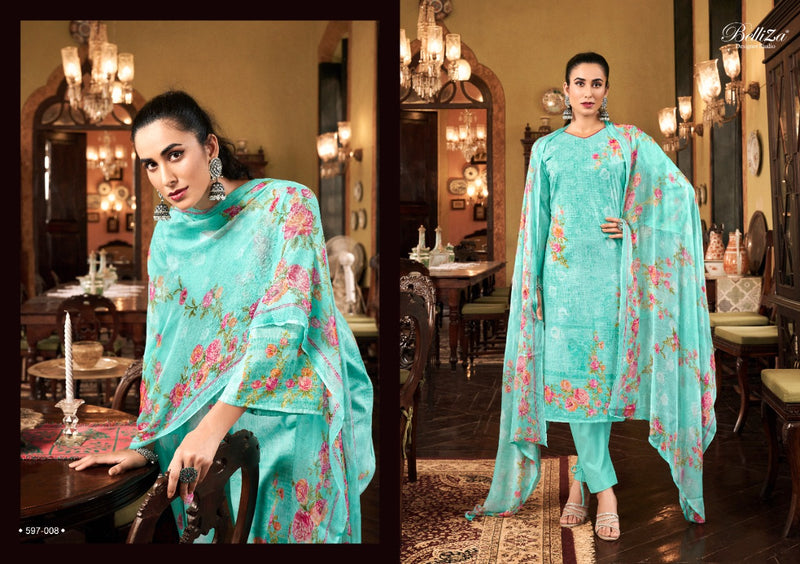 Belliza Designer Studio Eva Cotton Linen Party Wear Salwar Suits With Beautiful Digital Print