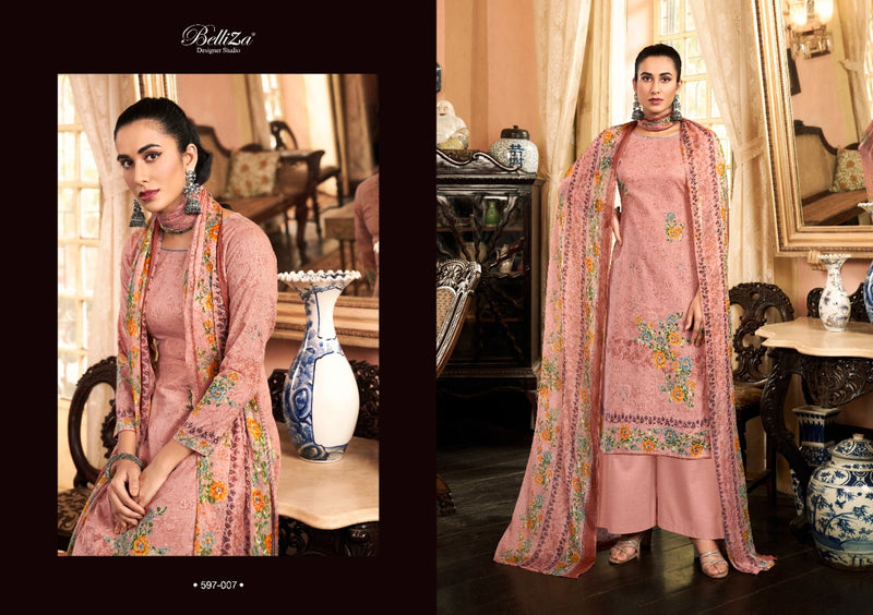 Belliza Designer Studio Eva Cotton Linen Party Wear Salwar Suits With Beautiful Digital Print