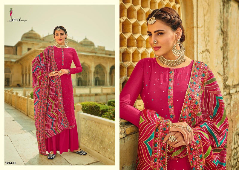 Eba Lifestyle Ashpreet Color Edition Chinon With Heavy Embroidery Work Designer Party Wear Pakistani Salwar Kameez