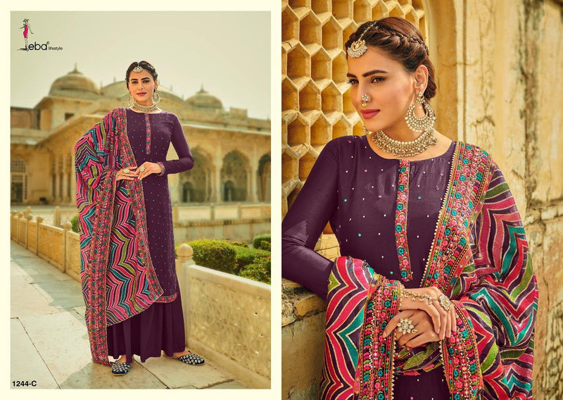 Eba Lifestyle Ashpreet Color Edition Chinon With Heavy Embroidery Work Designer Party Wear Pakistani Salwar Kameez