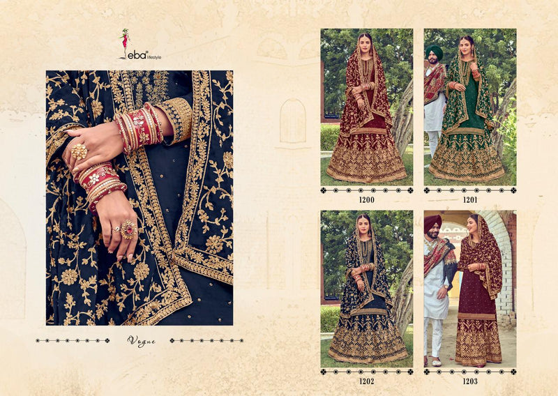 Eba Lifestyle Gulabi Rang Pure Viscouse Khali Work Embroiderd Gown Collection