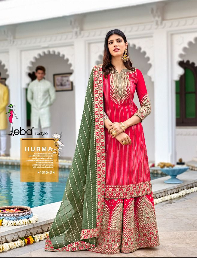 Eba Lifestyle Humra 35 Colour Edition Georgette With Embroidery Work Suit