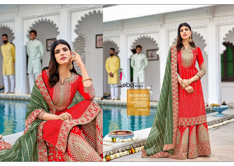 Eba Lifestyle Hurma Vol 35 Colours Georgette With Embroidered Work Salwar Suit