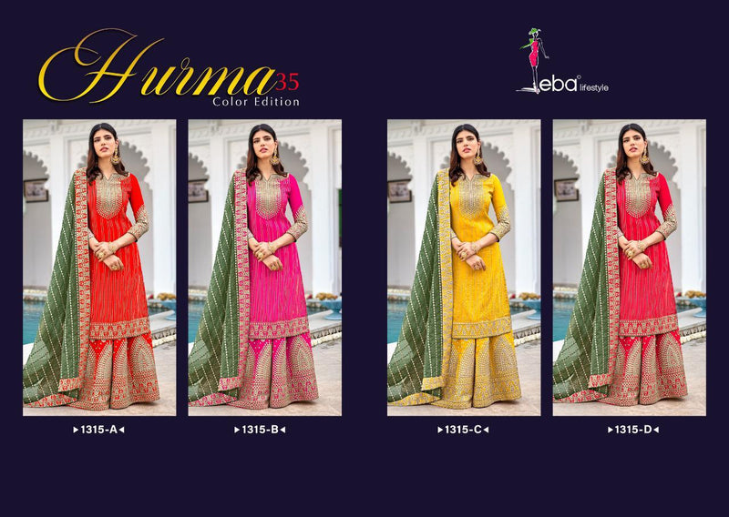 Eba Lifestyle Hurma Vol 35 Colours Georgette With Embroidered Work Salwar Suit