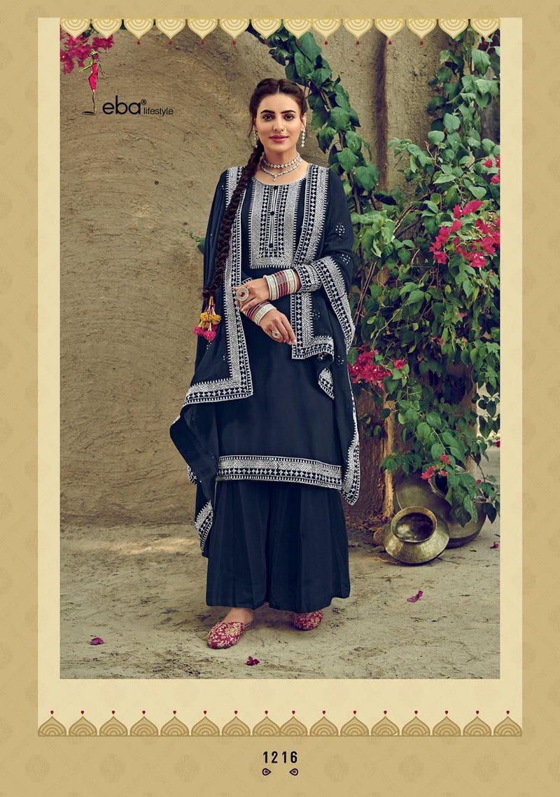 Eba Lifestyle Jasmine Georgette Heavy Embroidered Work Salwar Suits