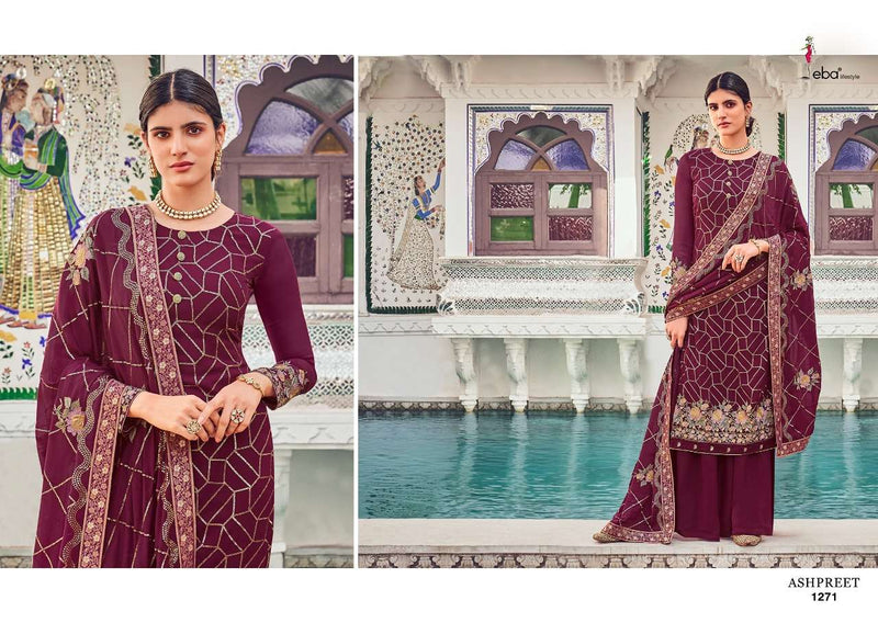 Eba Lifestyle Launch Ashpreet Vol 3 Fox Georgette With Heavy Embroidery Work Casual Wear Salwar Kameez