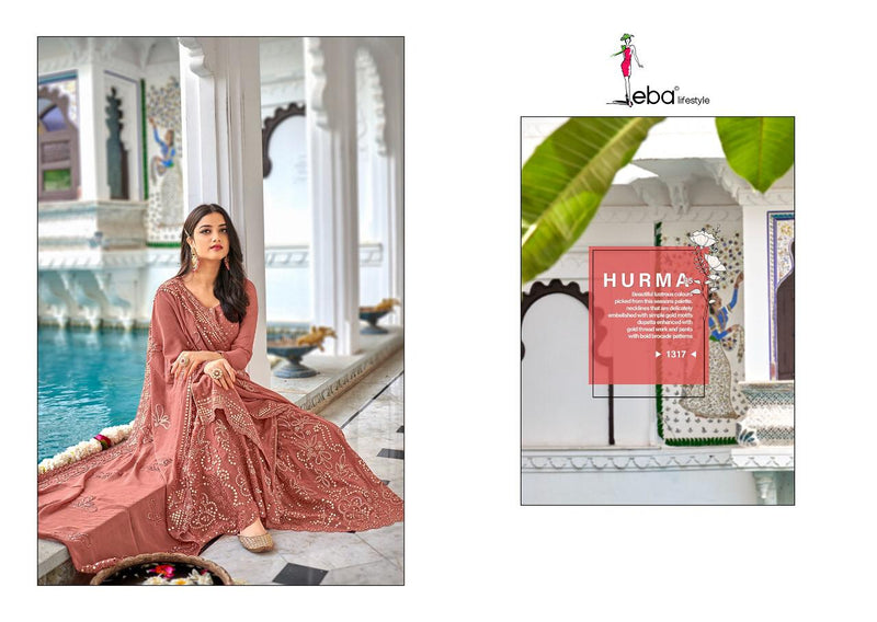 Eba Lifestyle Launch Hurma Vol 35 Fox Georgette With Embroidery Work Exclusive Designer Salwar Suits