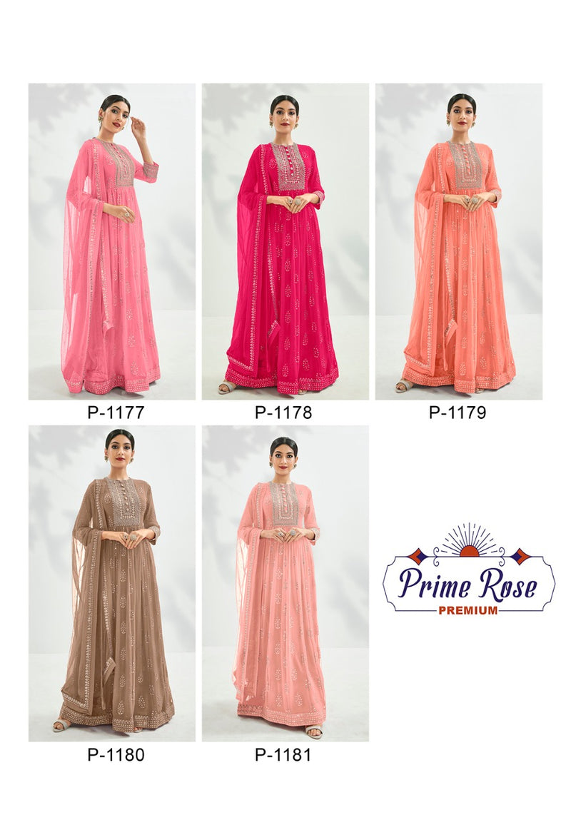 Eba Lifestyle Prime Rose Premium Semi Pure Heavy Embroidrey Work Partywear Salwar Kameez