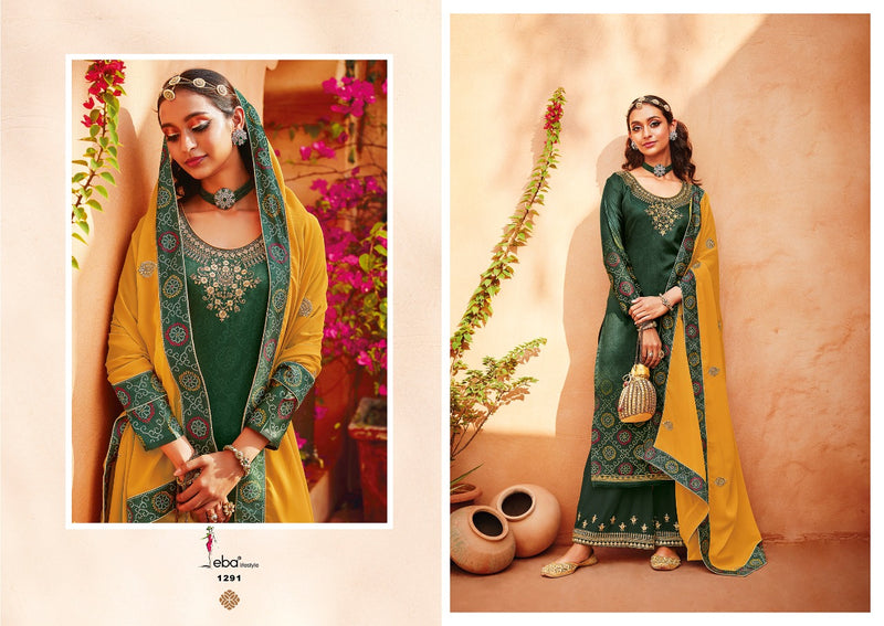 Eba Lifestyle Rang Bandhej Vol 2 Satin Print Digital Print With Embroidery Work Party Wear Pakistani Salwar Kameez