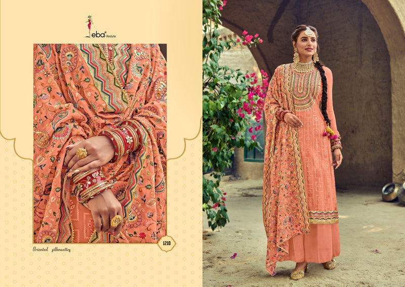 Eba Lifestyle Satrangi Fox Georgette Heavy Embroidery Work Bridal Wear Salwar Kameez