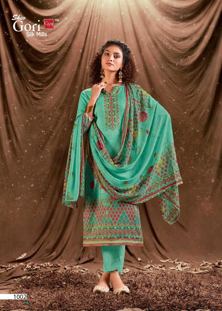 Shiv Gori Silk Mills Fab India Khadi Cotton Digital Printed Festive Wear Salwar Suits
