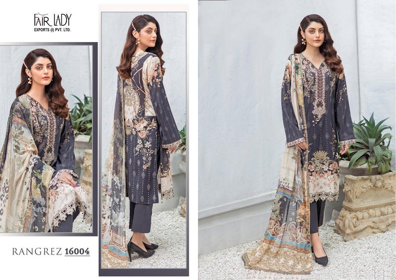 Fairlady Ramsha Rangrez Lawn Cotton Digital Print Heavy Embroidery Work Pakistani Salwar Kameez