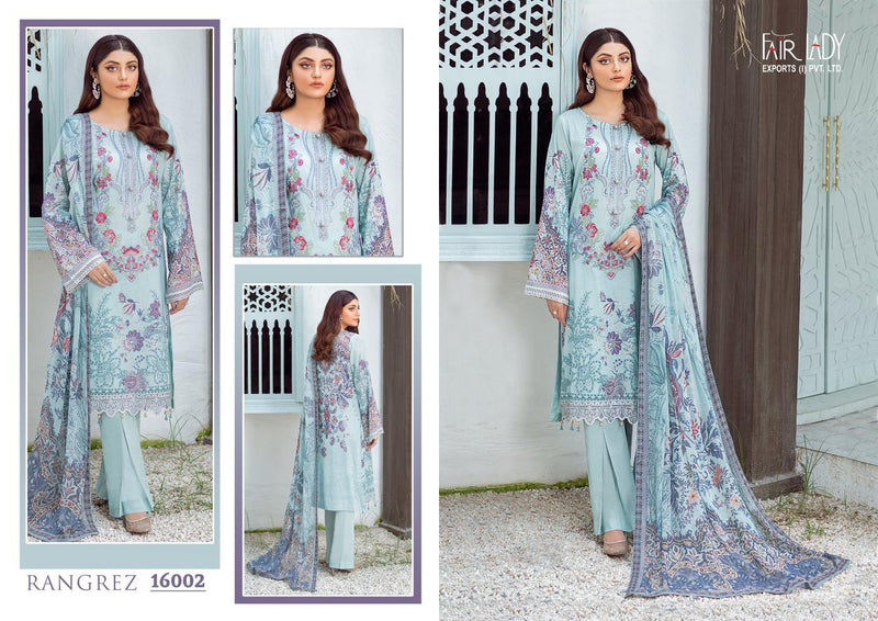 Fairlady Ramsha Rangrez Lawn Cotton Digital Print Heavy Embroidery Work Pakistani Salwar Kameez