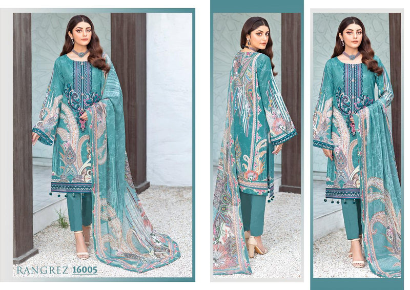 Fairlady Ramsha Rangrez Lawn Cotton Digital Print Heavy Embroidery Work Pakistani Salwar Kameez