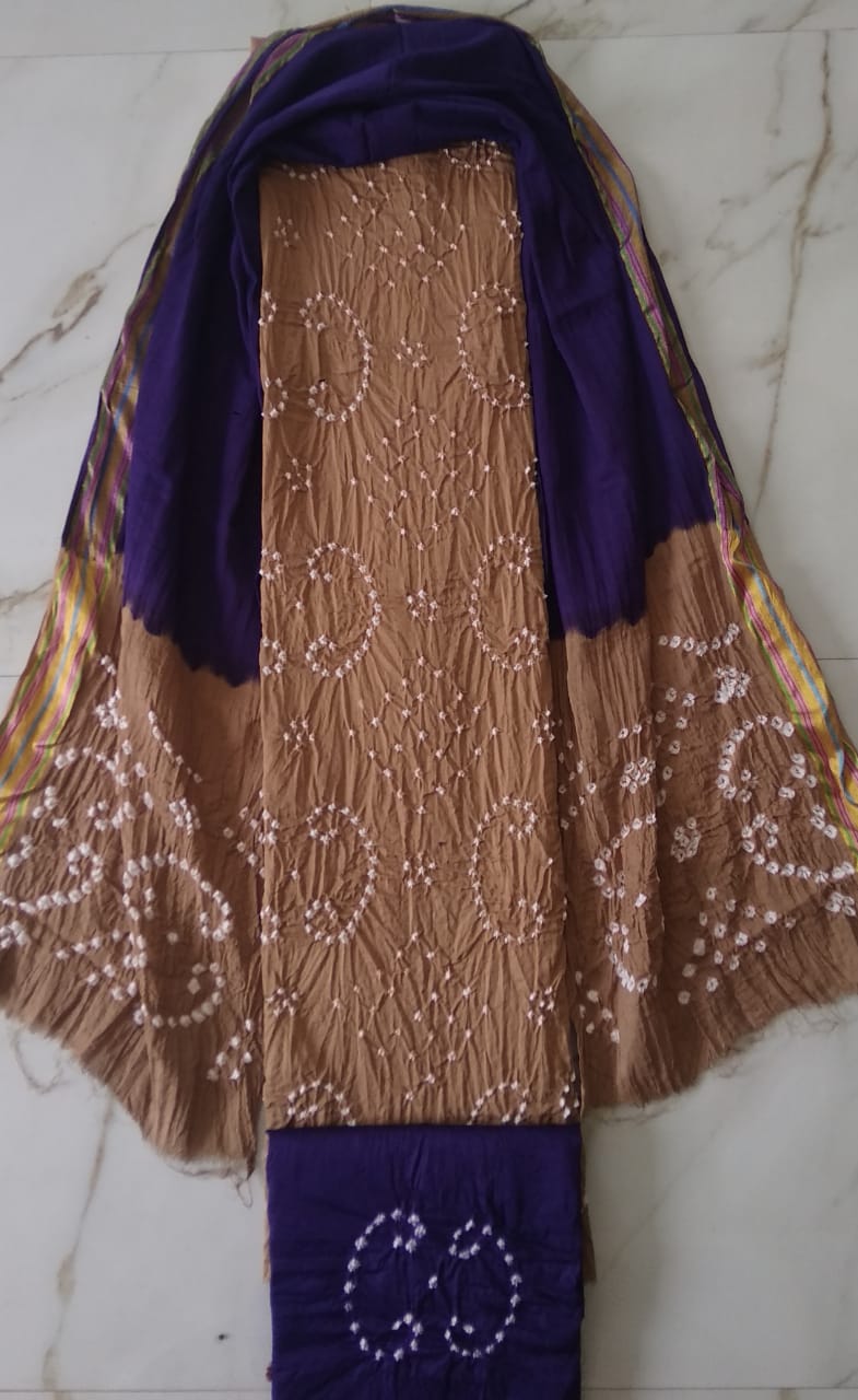 MF Fancy Bandhej  Satin Bandhani Print Salwar Suits With 10 Beautiful Colors