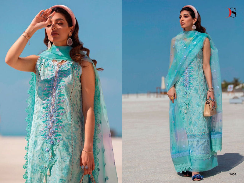Deepsy Suits Farah Talib Aziz Lawn 22 Cotton Embroidered Pakistani Style Party Wear Salwar Suits