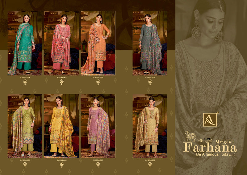 Alok Suit Farhana Pashmina With Fancy Embroidery Work Stylish Designer Casual Wear Salwar Kameez