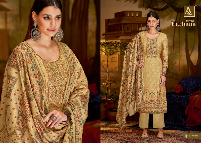 Alok Suit Farhana Pashmina With Fancy Embroidery Work Stylish Designer Casual Wear Salwar Kameez