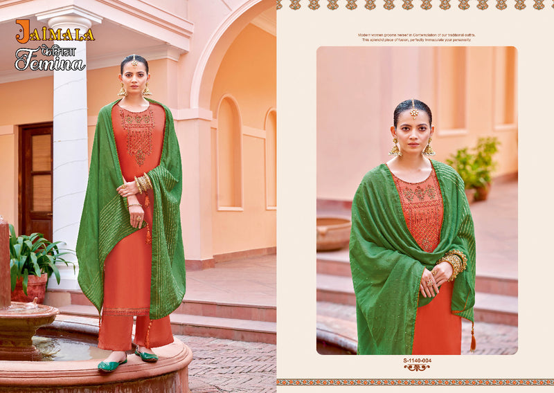 Alok Suit Femina Jam Cotton With Embroidery Work Stylish Designer Casual Look Salwar Suit