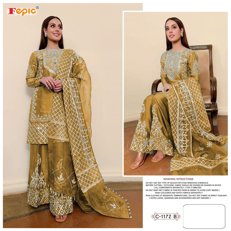 Fepic Rosemeen  C 1172 B Organza  Wedding Wear Pakistani Style Salwar Suits