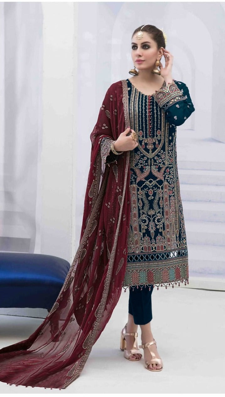 Fepic Rosemeen C 1287 Georgette With Heavy Beautiful Work Stylish Designer Party Wear Fancy Salwar Kameez