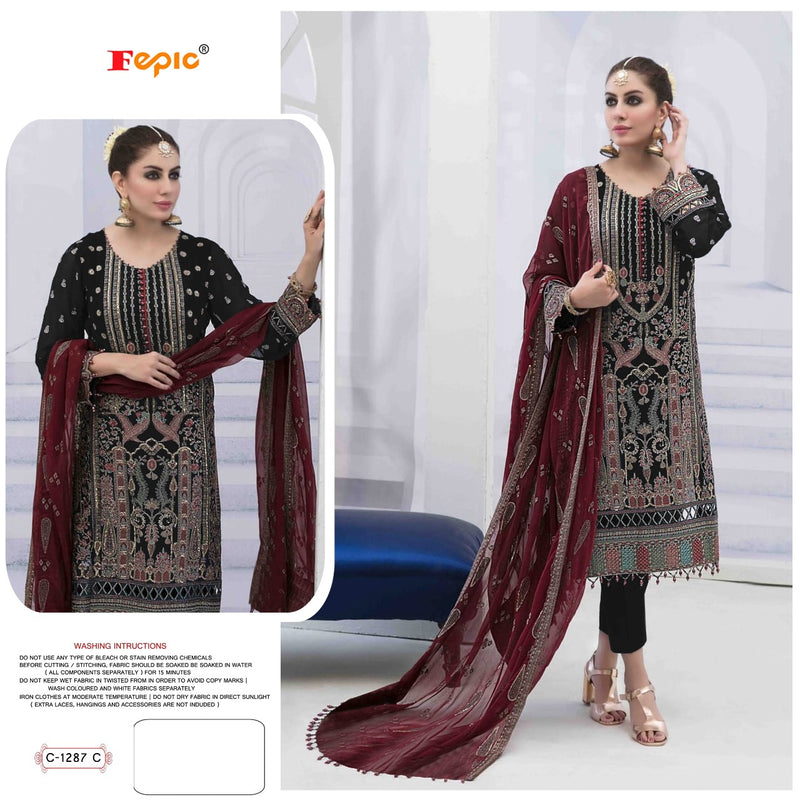 Fepic Rosemeen C 1287 Georgette With Heavy Beautiful Work Stylish Designer Party Wear Fancy Salwar Kameez