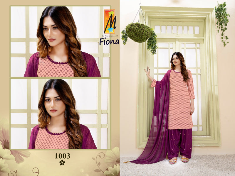 Master Fiona Rayon Printed Party Wear Ready Made Salwar Suits