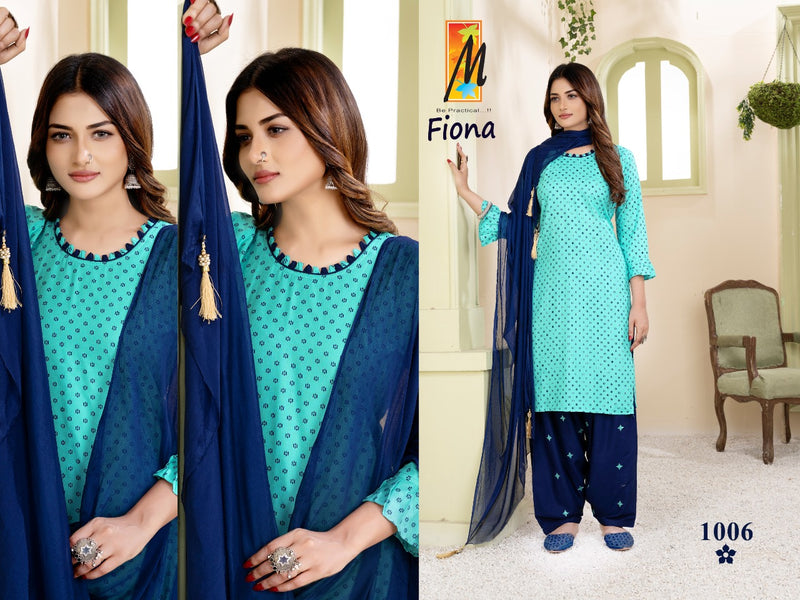 Master Fiona Rayon Printed Party Wear Ready Made Salwar Suits
