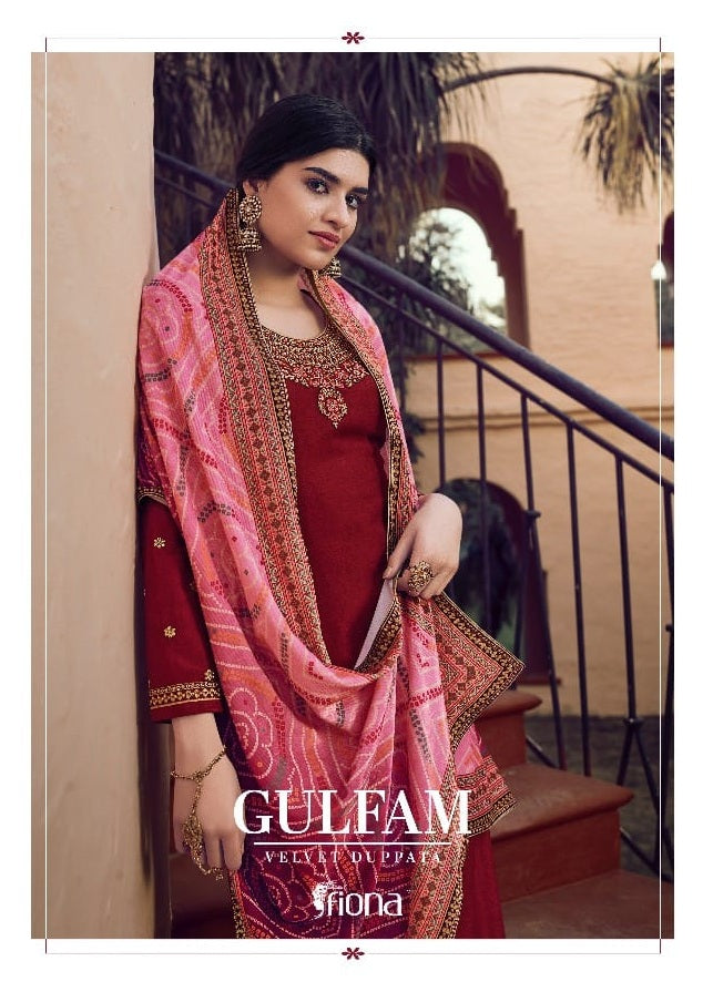 Fiona Gulfam Super With Handwork Fancy Designer Salwar Kameez In Soft Silk