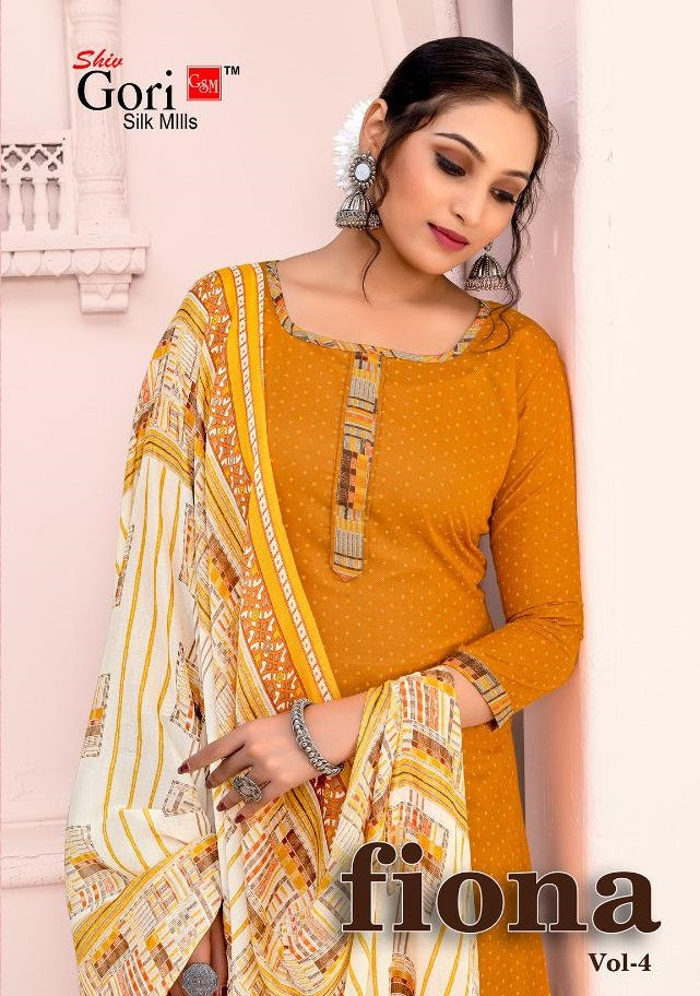 Shiv Gori Silk Mills Fiona Vol 4 Cotton Fancy Printed Festive Wear Salwar Suits