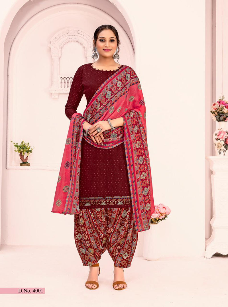 Shiv Gori Silk Mills Fiona Vol 4 Cotton Fancy Printed Festive Wear Salwar Suits